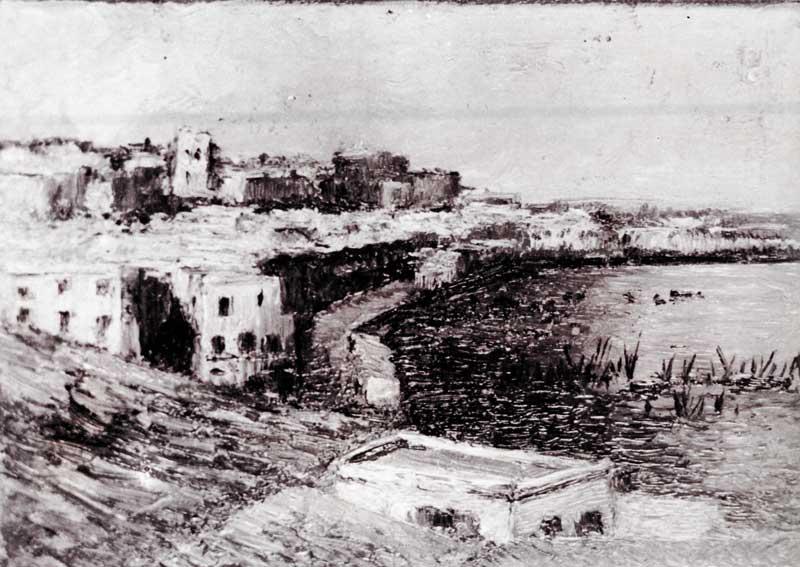 LeoDeLittrow,-in-Gissing11.jpg - La Marina, vista da Leo de Littrow e pubblicato in By the Ionian sea, di George Gissing, che visitò Taranto nel  novembre del 1897