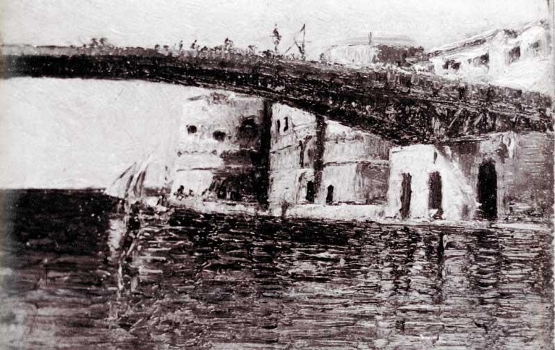 LeoDeLittrow,-in-Gissing13.jpg - Il Ponte Girevole, visto da Leo de Littrow e pubblicato in By the Ionian sea, di George Gissing, che visitò Taranto nel  novembre del 1897