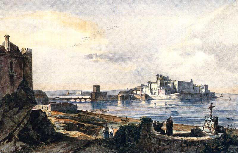 Cuciniello-Bianchi-1828.jpg - Veduta di Taranto (da Cuciniello e Bianchi, 1828) 
